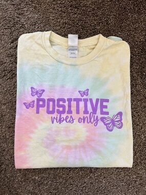 Positive Vibes Only Tie-Dye Tee